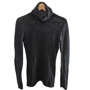 Press Mohair Blend Turtleneck Sweater Lightweight Pullover Top